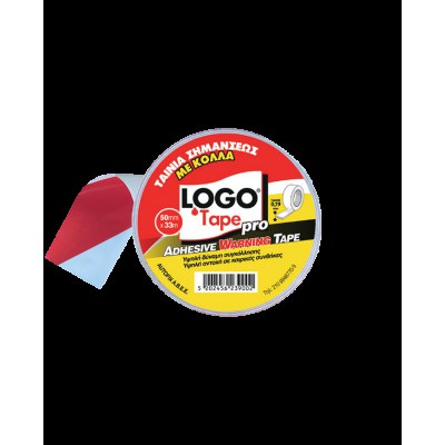 LOGO ADH PVC WARNING TAPE ΚΟΚΙΝΗ-ΛΕΥΚΗ 50x33