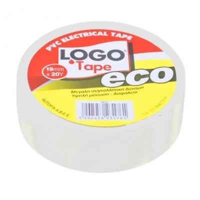 LOGO SUPER TAPE ΜΟΝΩΤΙΚΗ ΛΕΥΚΗ 19x20